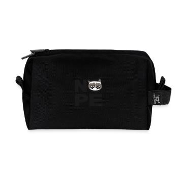 CATS | NOPE! - Recycled Toiletry Zip Bag - black - Front
