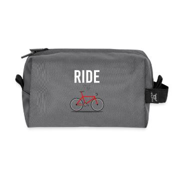 CYCLE | RIDE MY BIKE - Recycled Toiletry Zip Bag - anthracite - Front