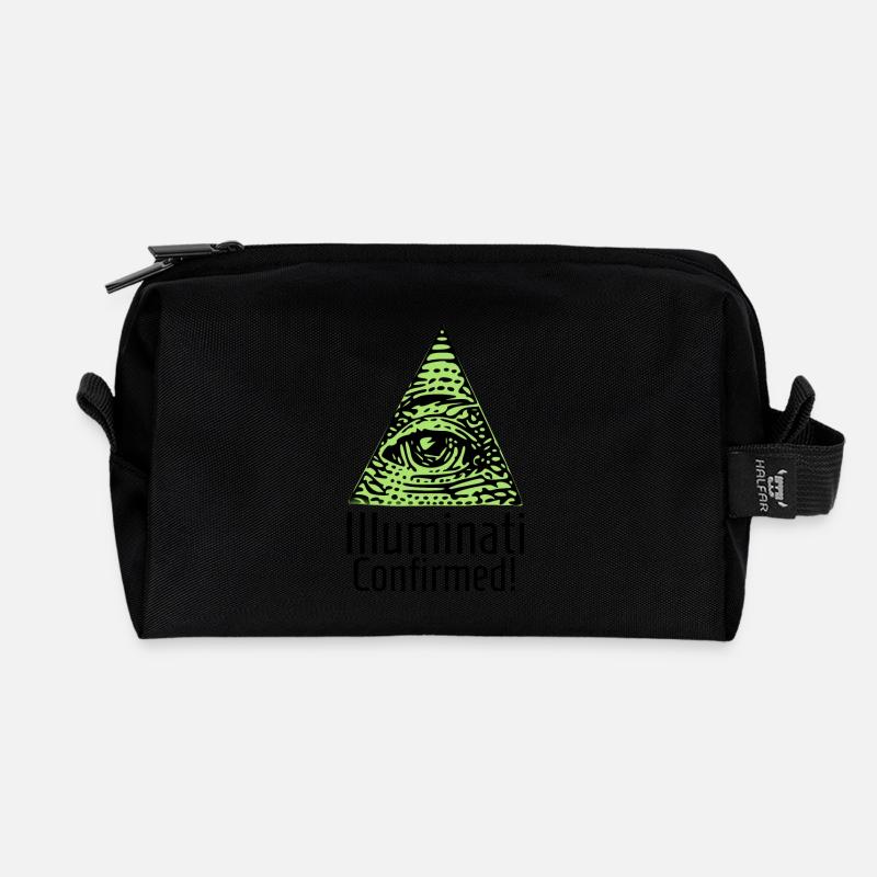 Illuminati Confirmed - Illuminati Shirt - Recycled Toiletry Zip Bag - black