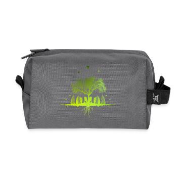 Arbre Vert - Nature Arbre Ville cadeau urbain - Trousse de toilette en tissu recyclé - anthracite - Devant