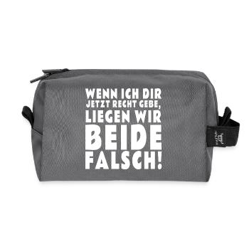 Recht haben - Recycelte Kulturtasche - Anthrazit - Vorne
