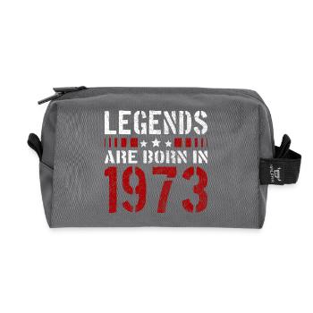 LÉGENDES SONT EN 1973 T-SHIRT NÉ DE NOËL ANNIVERSAIRE - Trousse de toilette en tissu recyclé - anthracite - Devant