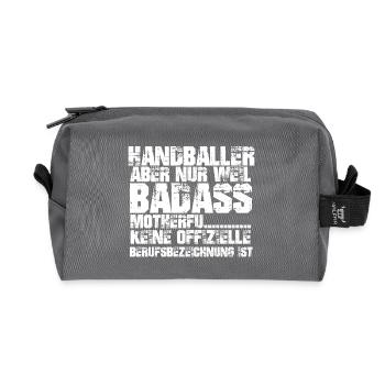 Handballer - Recycelte Kulturtasche - Anthrazit - Vorne