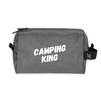 Camping roi - Trousse de toilette en tissu recyclé - anthracite - Devant
