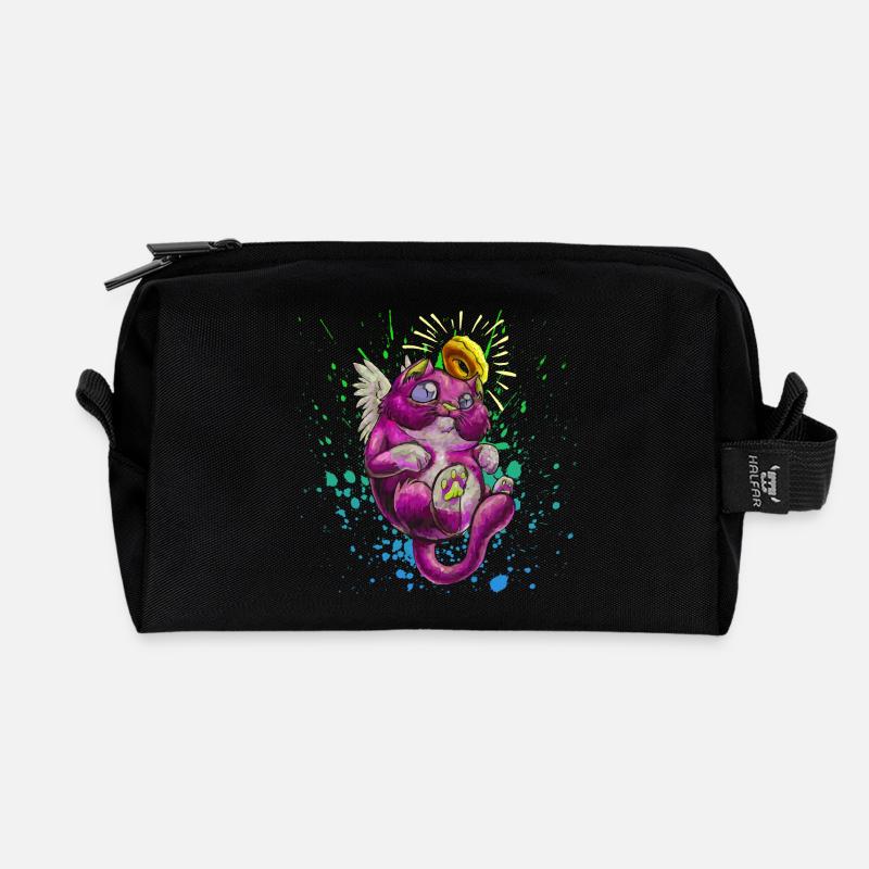 Holy Cat - Recycelte Kulturtasche - Schwarz