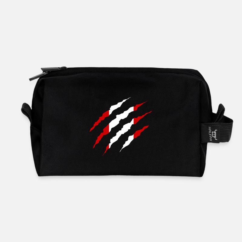 Claw Claw Laender Peru png - Recycled Toiletry Zip Bag - black