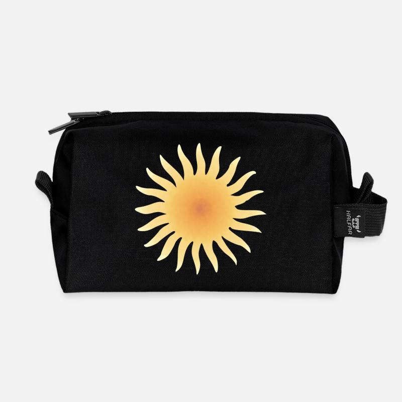 sunshine - Recycled Toiletry Zip Bag - black