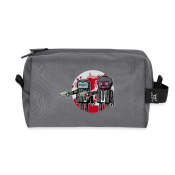 BadAss Robots - Recycelte Kulturtasche - Anthrazit - Vorne