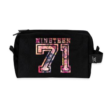NINETEEN 1971 B - Recycelte Kulturtasche - Schwarz - Vorne