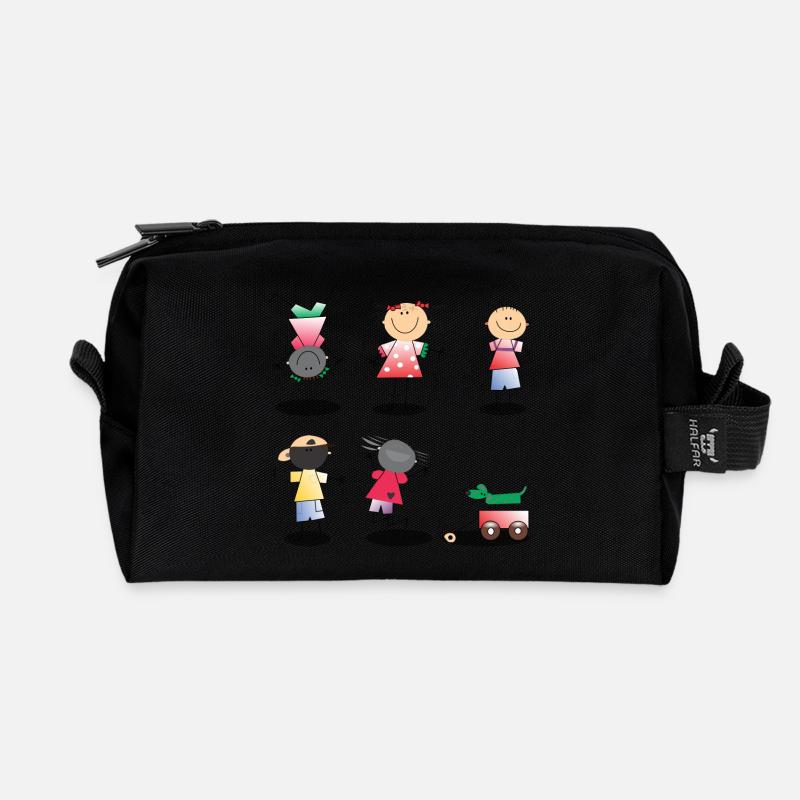 Kinder - Recycelte Kulturtasche - Schwarz