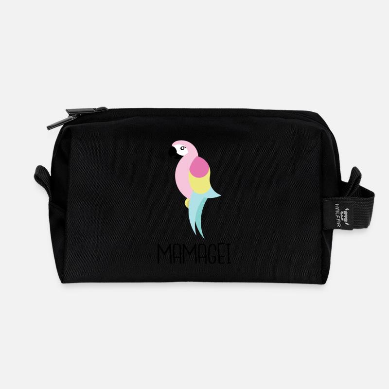 Mamagei - Recycelte Kulturtasche - Schwarz