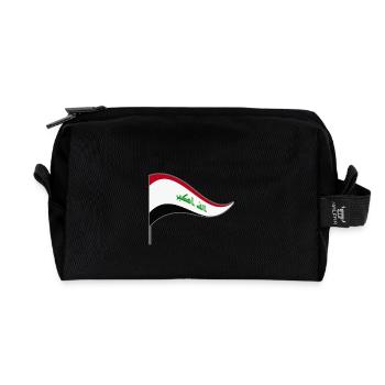Iraq Baghdad flag flag country colors flag - Recycled Toiletry Zip Bag - black - Front