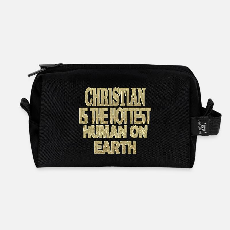 Christian - Recycled Toiletry Zip Bag - black