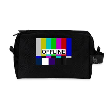 cadeau chemise hors ligne - Trousse de toilette en tissu recyclé - noir - Devant