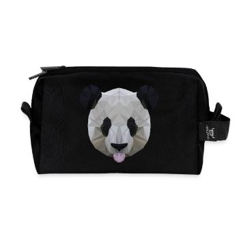 Polygon Panda - Recycelte Kulturtasche - Schwarz - Vorne