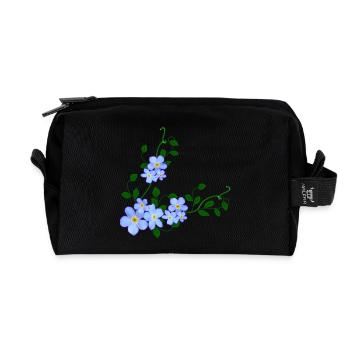 Vergiss mich nicht - Recycelte Kulturtasche - Schwarz - Vorne