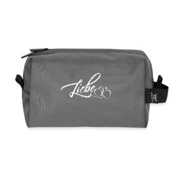 Liebe. - Recycelte Kulturtasche - Anthrazit - Vorne