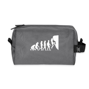 Klettern evolution bouldern geschenk bergsteigen - Recycelte Kulturtasche - Anthrazit - Vorne