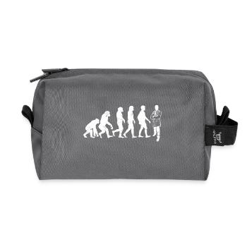 Doctor evolution doctor healer gift illness - Recycled Toiletry Zip Bag - anthracite - Front