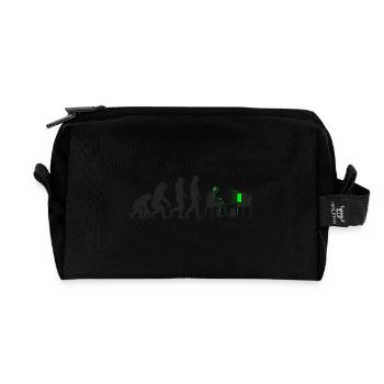 Gamer evolution geschenk spieler nerd geek noob - Recycelte Kulturtasche - Schwarz - Vorne