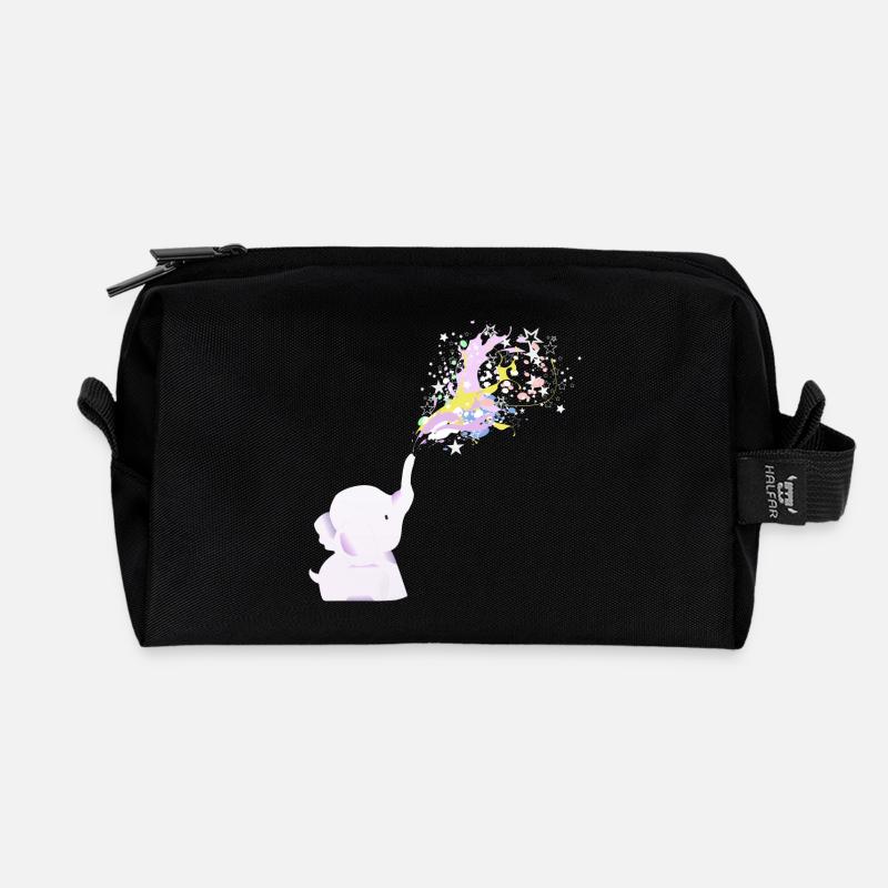 Baby Elefant - Recycelte Kulturtasche - Schwarz