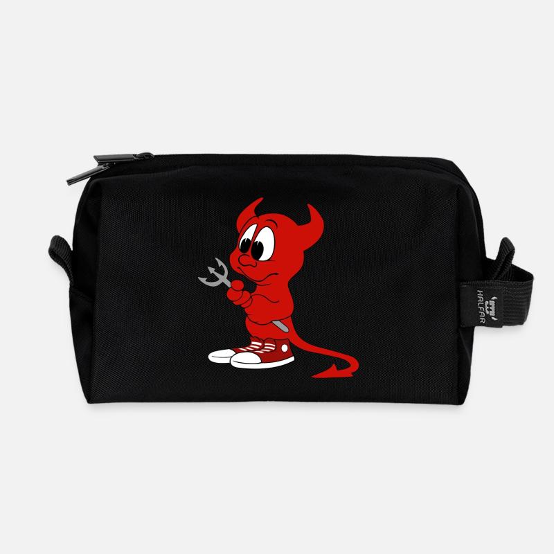 Teufelchen - Recycelte Kulturtasche - Schwarz