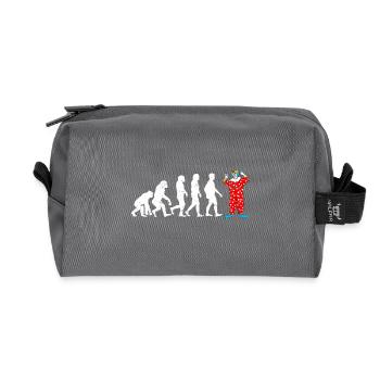 clown Evolution geschenk lustig zirkus panthomime - Recycelte Kulturtasche - Anthrazit - Vorne