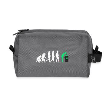 Biologist evolution gift profession biology micro - Recycled Toiletry Zip Bag - anthracite - Front
