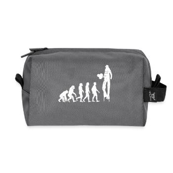 Zirkus evolution geschenk clown ballon stelze - Recycelte Kulturtasche - Anthrazit - Vorne