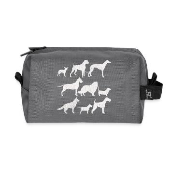 CHIENS CHIENS CADEAUX - Trousse de toilette en tissu recyclé - anthracite - Devant