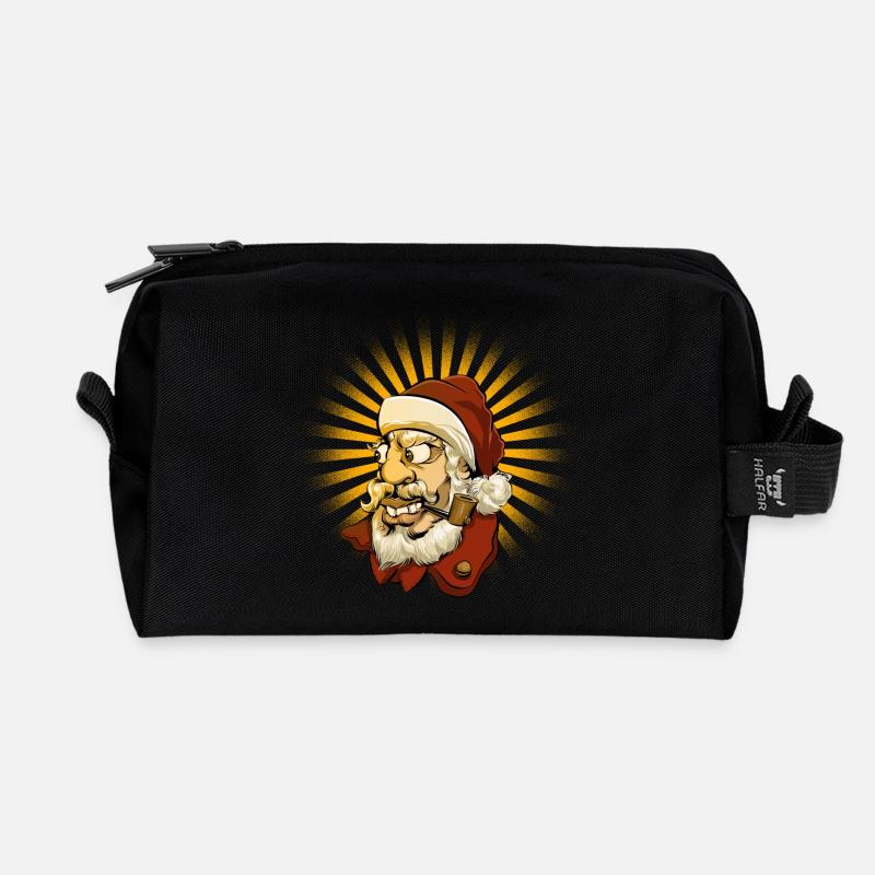 Cool Santa - Recycelte Kulturtasche - Schwarz