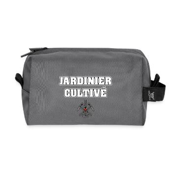 JARDINIER CULTIVÉ - JEUX DE MOTS - FRANCOIS VILLE - Trousse de toilette en tissu recyclé - anthracite - Devant