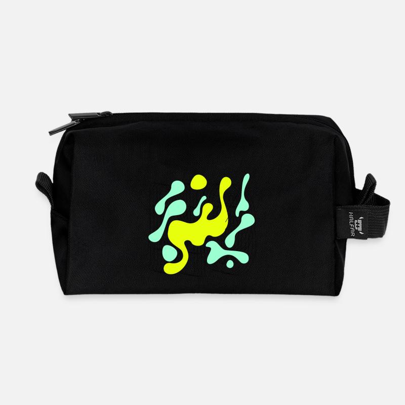 No art - Recycled Toiletry Zip Bag - black