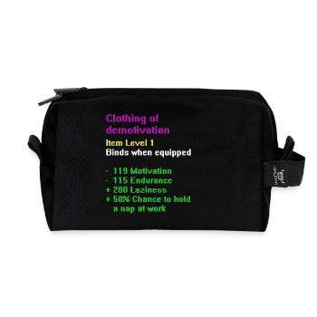 Clothing of demotivation - Recycled Toiletry Zip Bag - black - Front