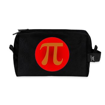 Pi Symbol - Recycled Toiletry Zip Bag - black - Front