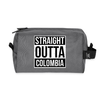 Straight Outta Colombia! - Recycelte Kulturtasche - Anthrazit - Vorne