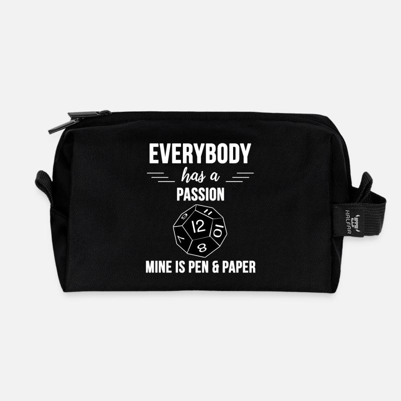 Pen and paper - Recycled Toiletry Zip Bag - black
