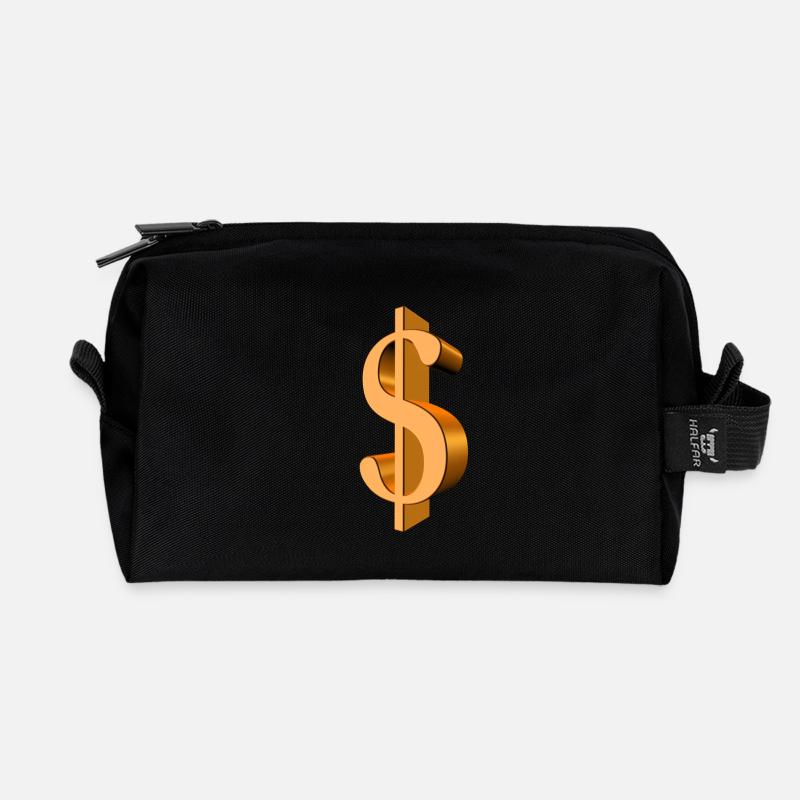 Dollar - Recycelte Kulturtasche - Schwarz