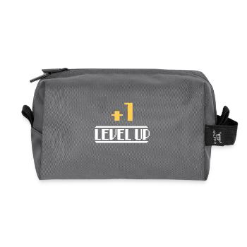 Level Up - Recycelte Kulturtasche - Anthrazit - Vorne
