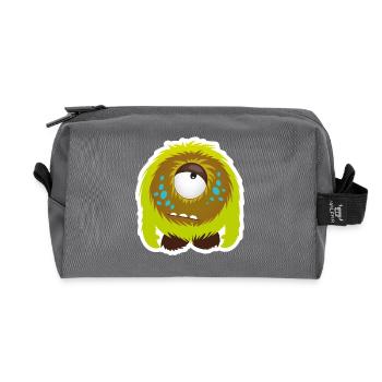 Süßes kleines hmpf Monster - Recycelte Kulturtasche - Anthrazit - Vorne