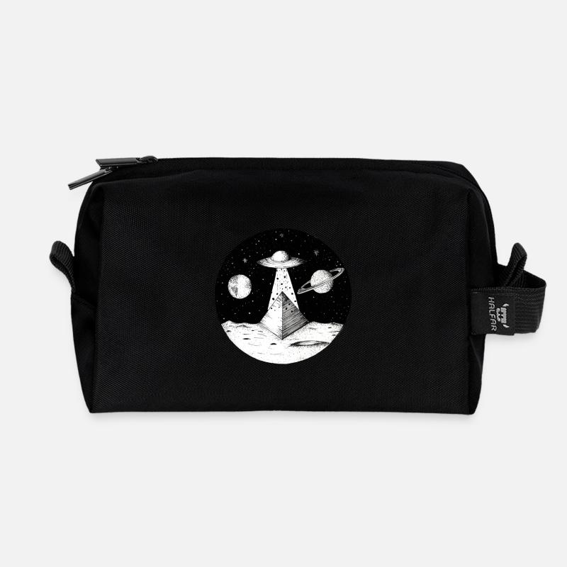 univers - Trousse de toilette en tissu recyclé - noir