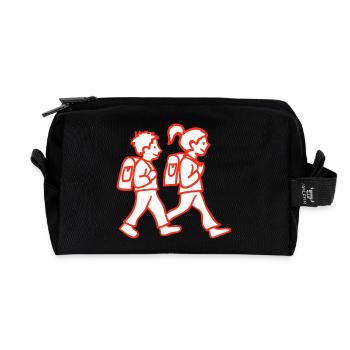 backpack suitcase backpack bag briefcase22 - Recycled Toiletry Zip Bag - black - Front