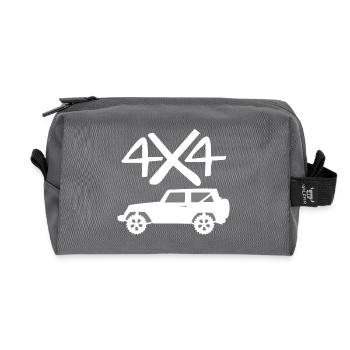 4x4 Geländewagen Geschenkidee - Recycelte Kulturtasche - Anthrazit - Vorne