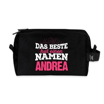 ANDREA - das Beste - Recycelte Kulturtasche - Schwarz - Vorne