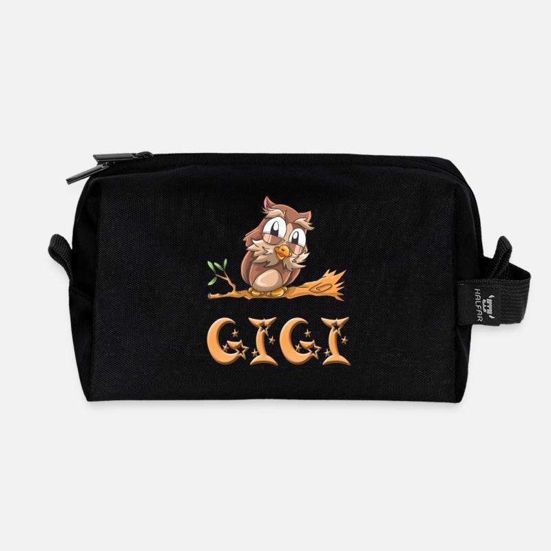 Chouette Gigi - Trousse de toilette en tissu recyclé - noir