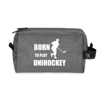 Unihockey - Recycelte Kulturtasche - Anthrazit - Vorne