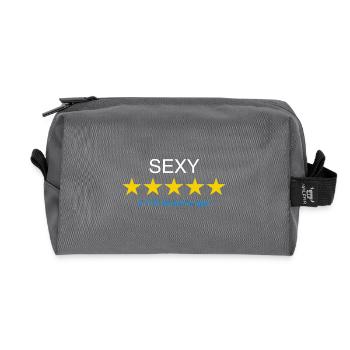 Sexy mit Bewertung weiss - Recycelte Kulturtasche - Anthrazit - Vorne