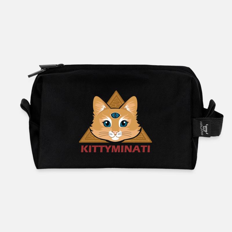 Kittyminati - Recycled Toiletry Zip Bag - black