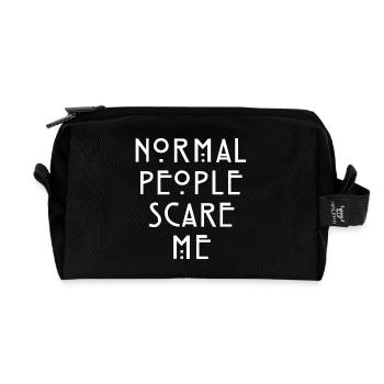NORMAL PEOPLE SCARE ME - Trousse de toilette en tissu recyclé - noir - Devant