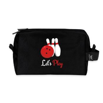 Bowling - Recycelte Kulturtasche - Schwarz - Vorne